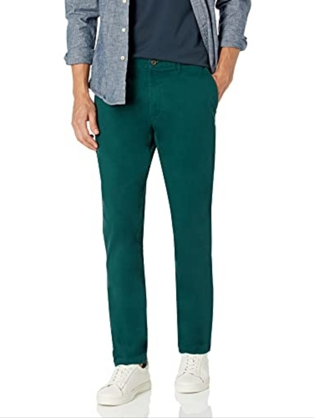 Goodthreads Men's Athletic Chino Pants Green Size 28